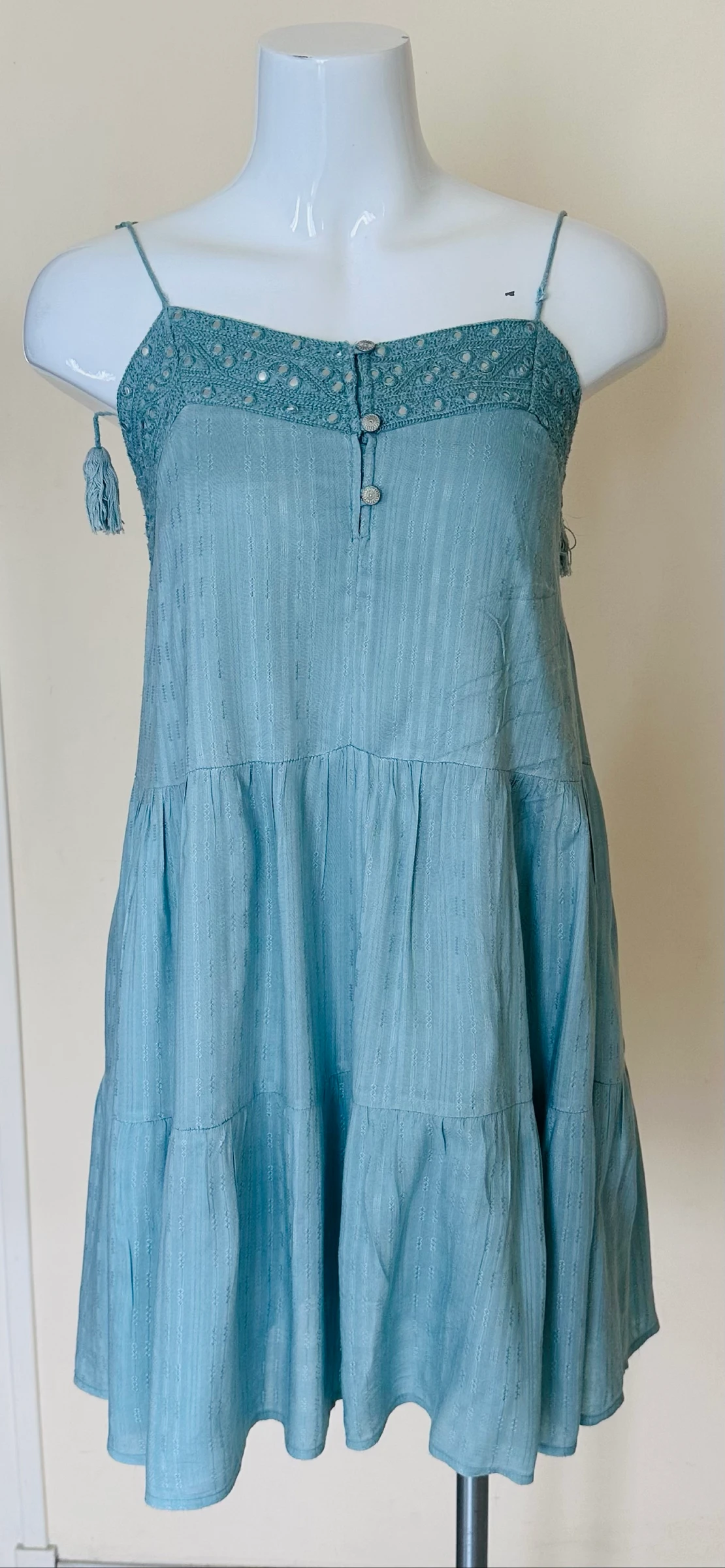 Vestido de Verão Verde Amêndoa Creeks – Tamanho 36 – Muito Bom Estado – photo 2